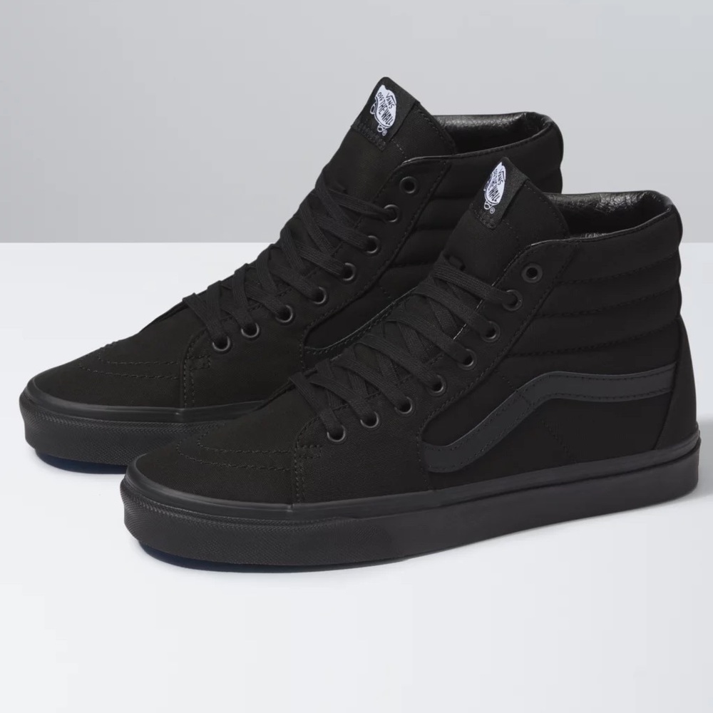 Vans Canvas Sk8 Hi Black Shoes Size 10.5 US Men’s